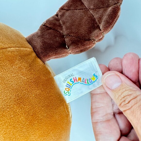 Kellitoy Squishmallow Brown Beaver Plush Toy 7" With Pink Hat & Embroidered Face - Picture 7 of 9